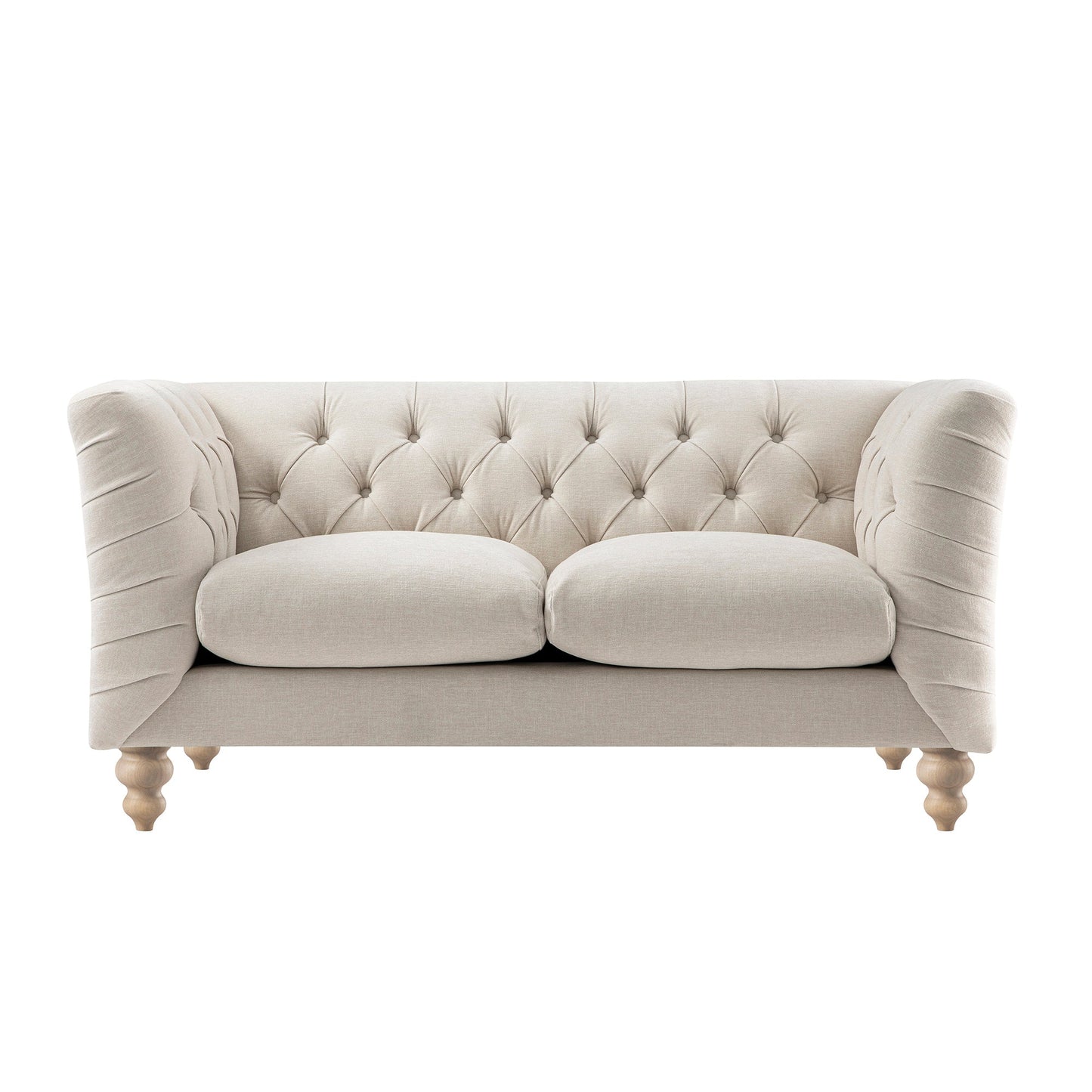 Canapé 2 places Ashby Chesterfield, chenille avoine
