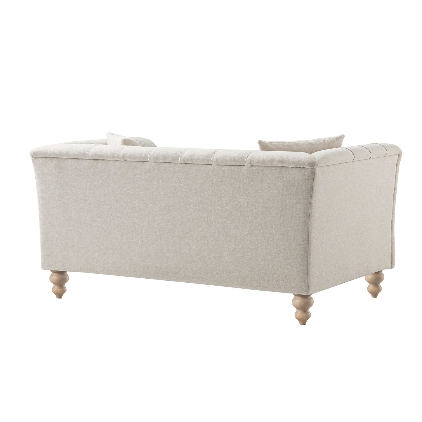 Canapé 2 places Ashby Chesterfield, chenille avoine