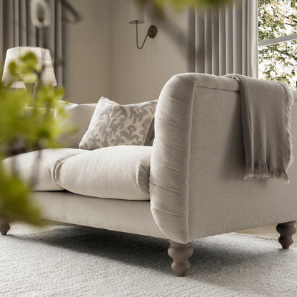 Canapé 2 places Ashby Chesterfield, chenille avoine