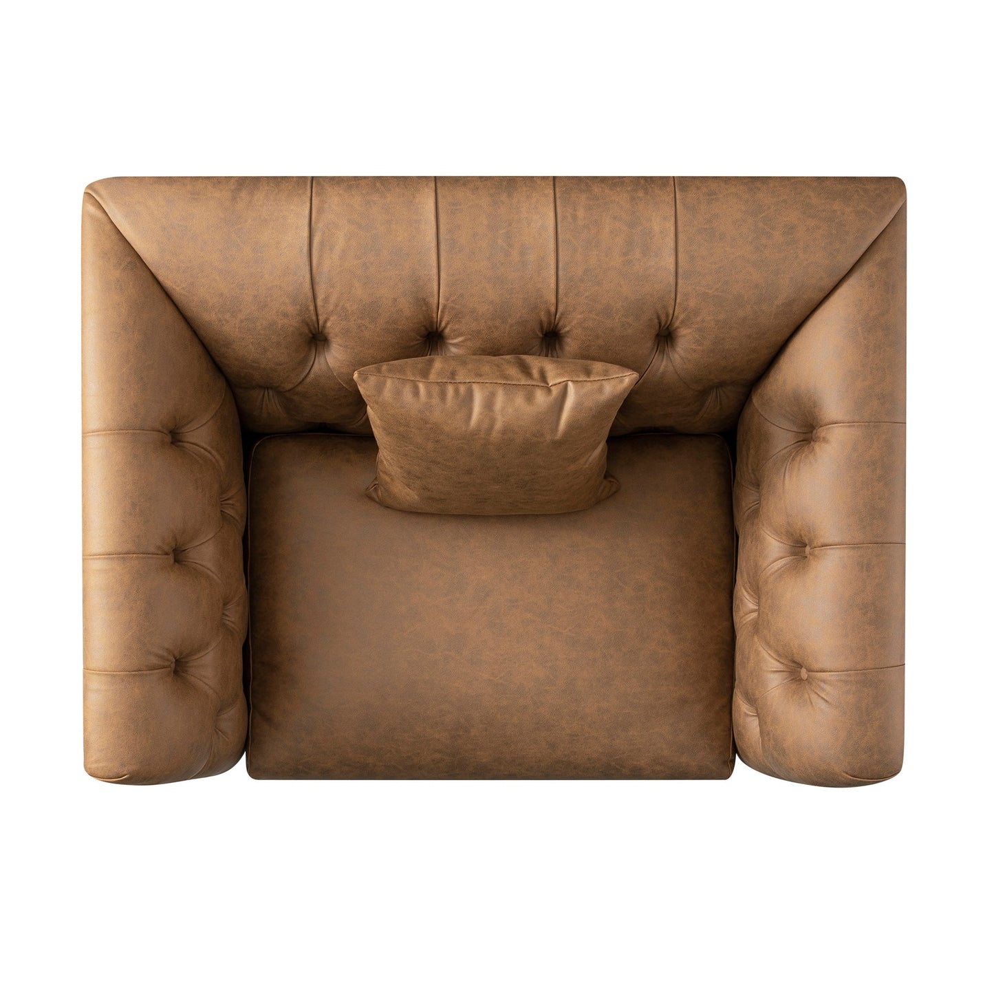 Causeuse Ashby Chesterfield, similicuir beige