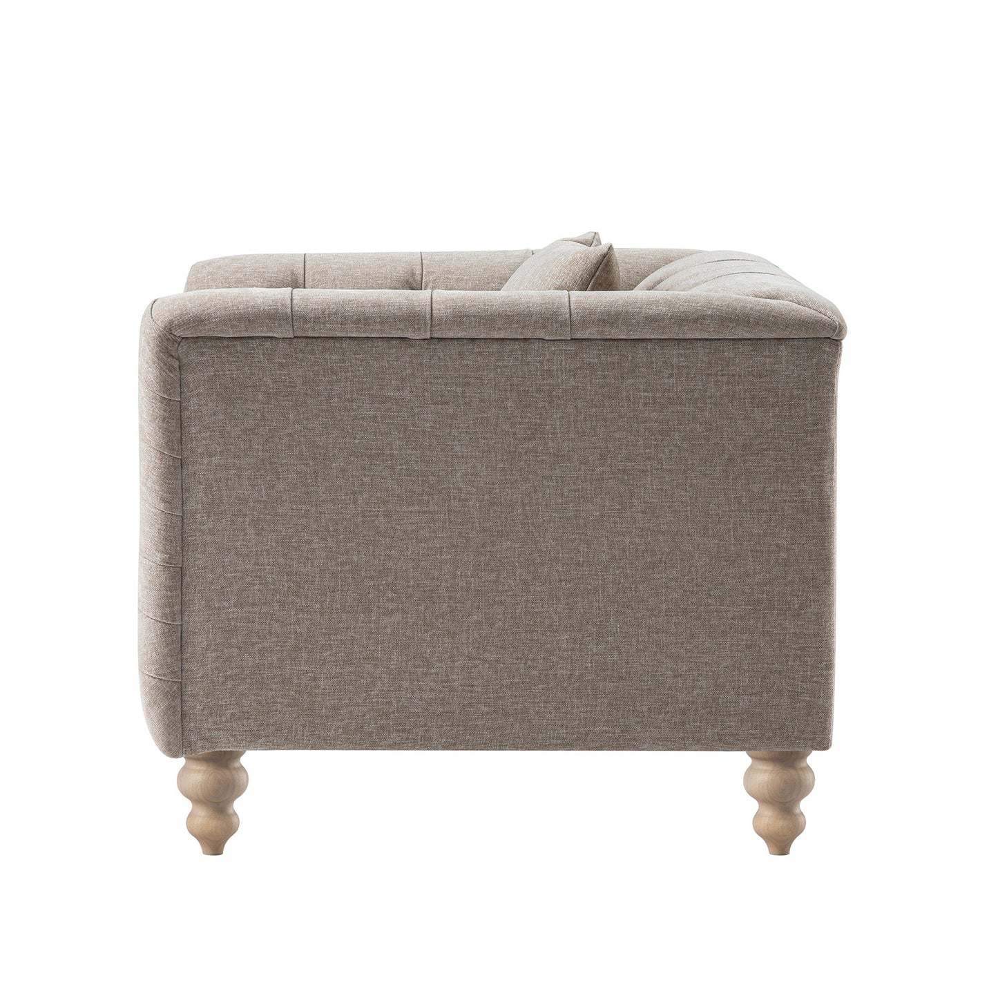 Fauteuil Chesterfield Ashby, chenille taupe