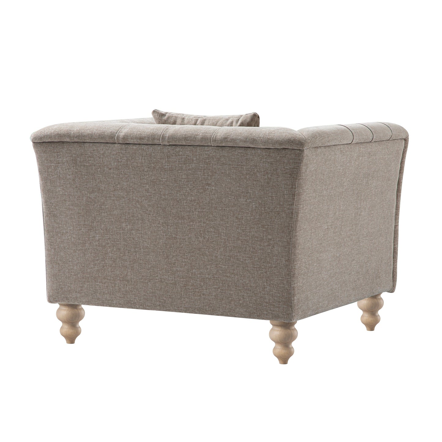 Fauteuil Chesterfield Ashby, chenille taupe