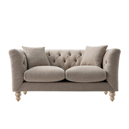 Canapé 2 places Ashby Chesterfield, chenille taupe
