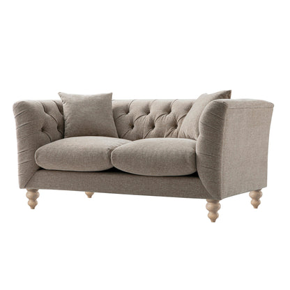 Canapé 2 places Ashby Chesterfield, chenille taupe