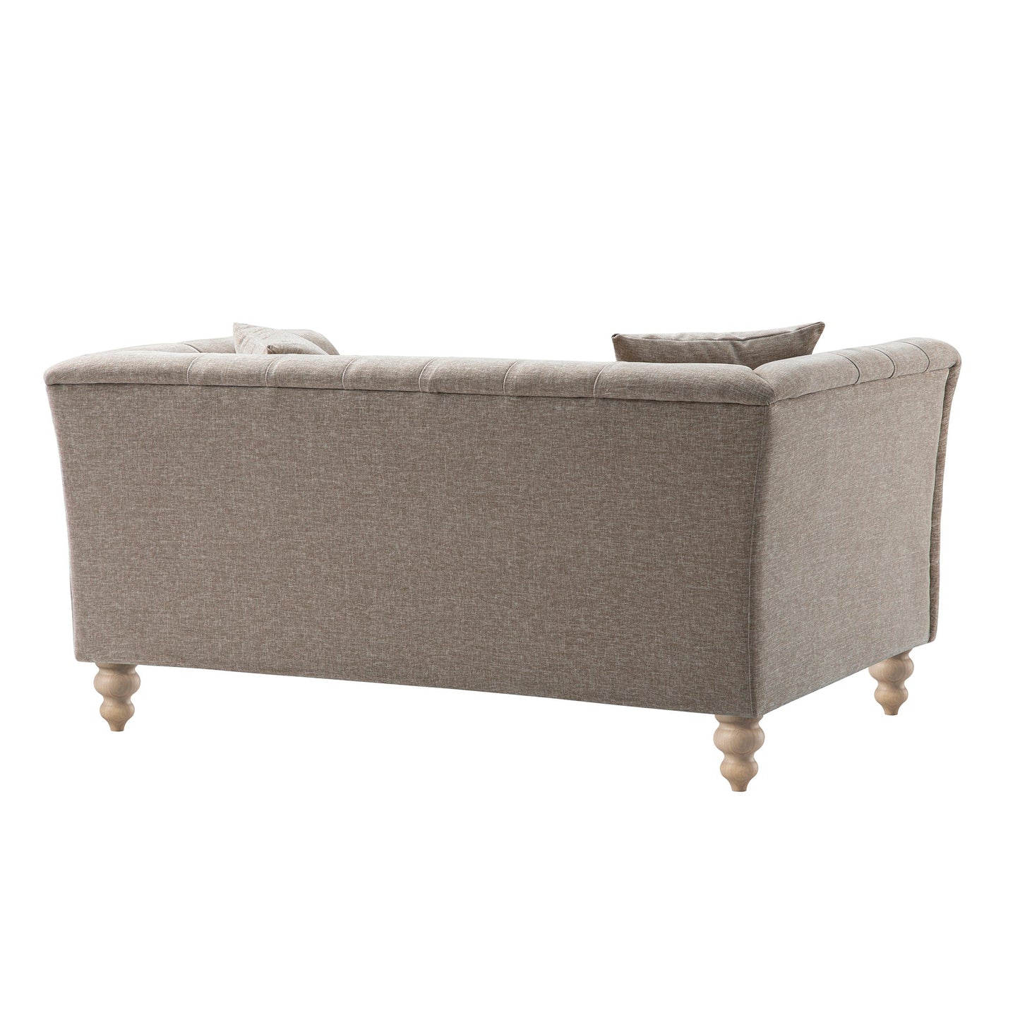 Canapé 2 places Ashby Chesterfield, chenille taupe