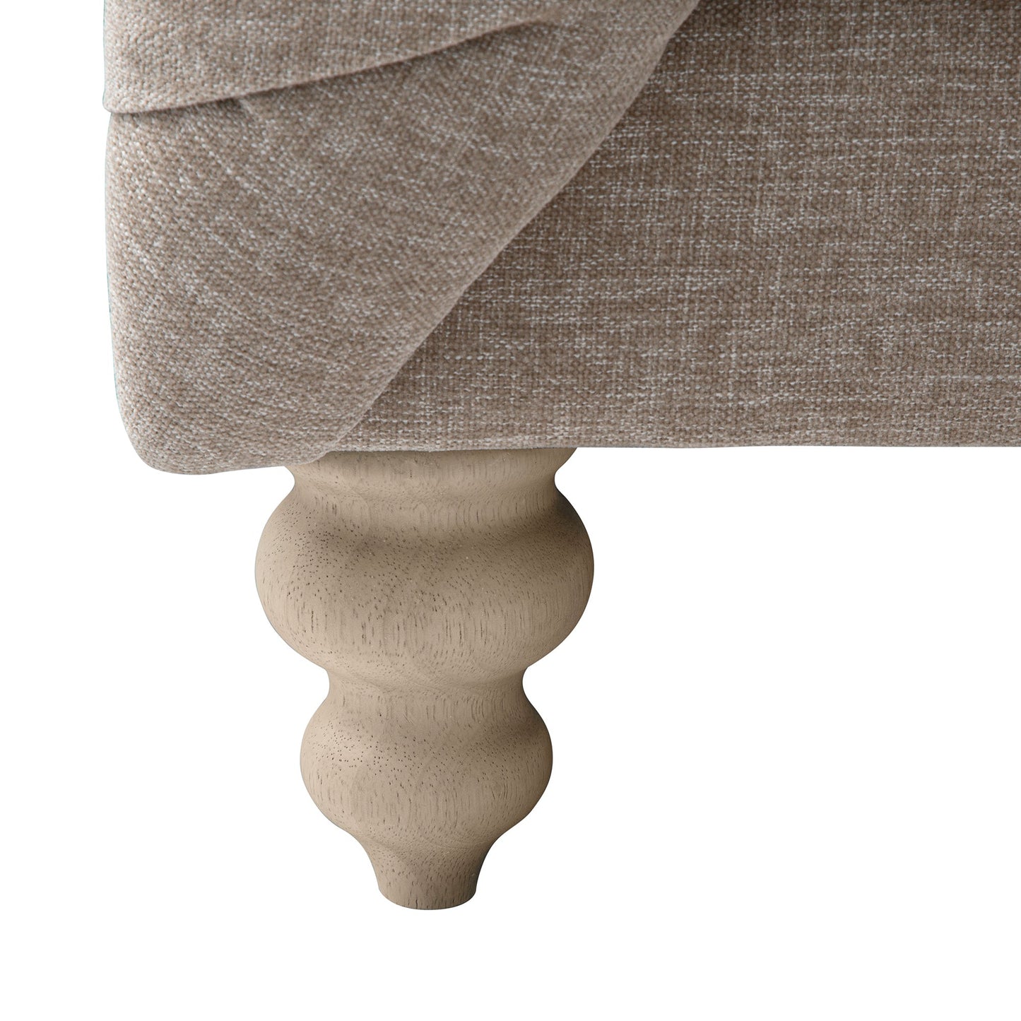 Canapé 2 places Ashby Chesterfield, chenille taupe