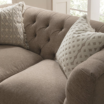Canapé 2 places Ashby Chesterfield, chenille taupe