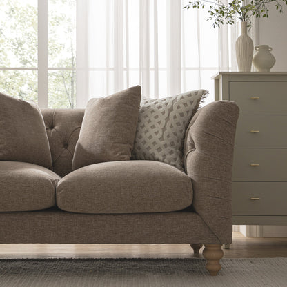 Canapé 2 places Ashby Chesterfield, chenille taupe