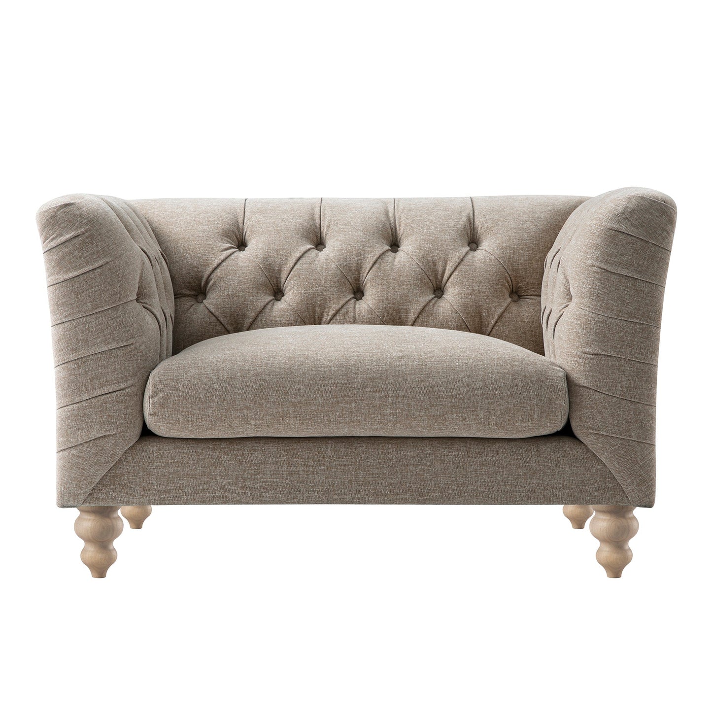 Causeuse Ashby Chesterfield, chenille taupe