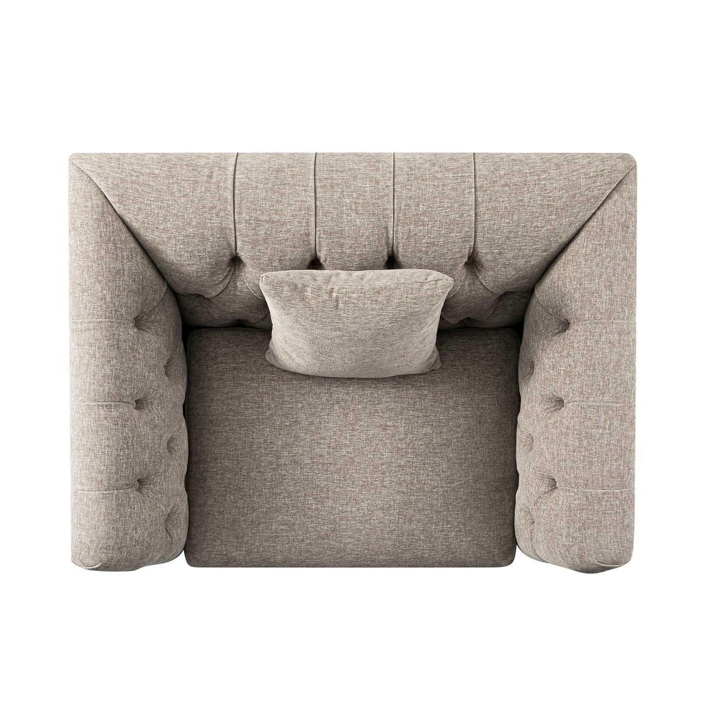 Causeuse Ashby Chesterfield, chenille taupe