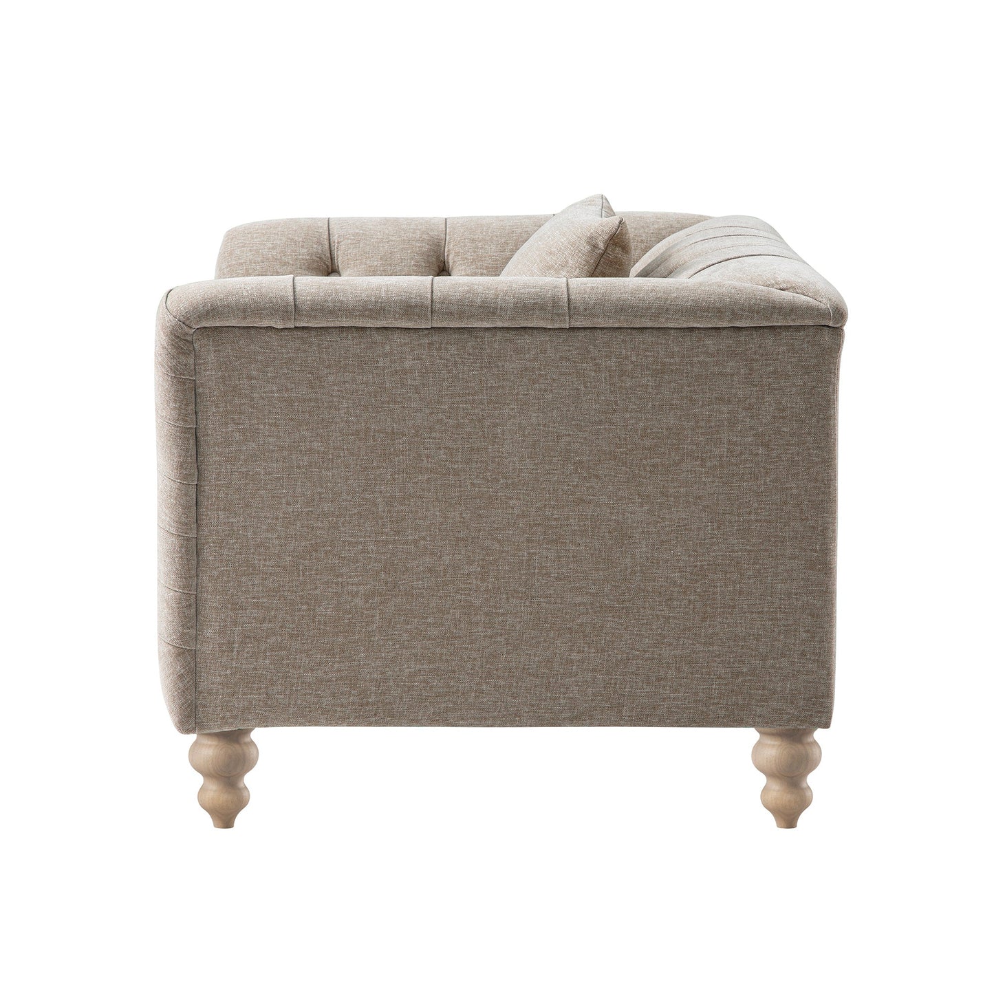 Causeuse Ashby Chesterfield, chenille taupe