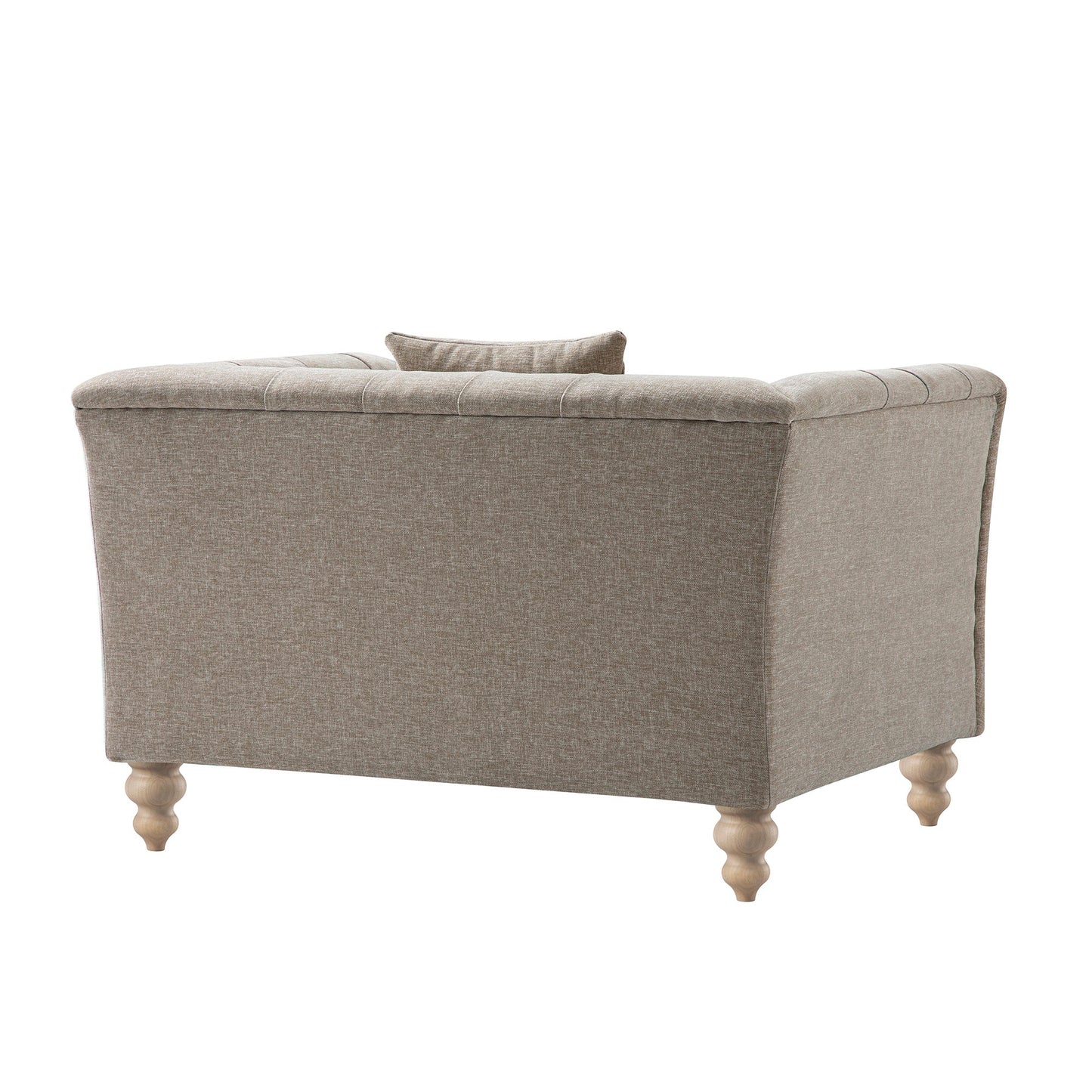 Causeuse Ashby Chesterfield, chenille taupe