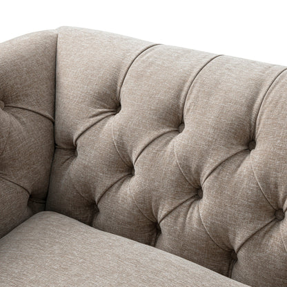 Causeuse Ashby Chesterfield, chenille taupe