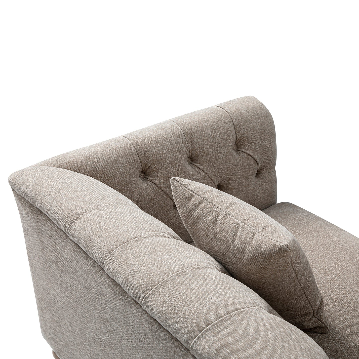 Causeuse Ashby Chesterfield, chenille taupe