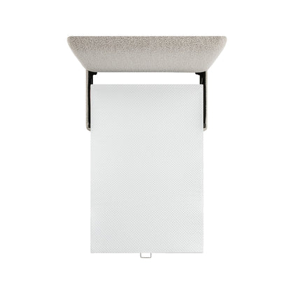 Lit double pliant Magda dans un pouf, gris brume bouclé