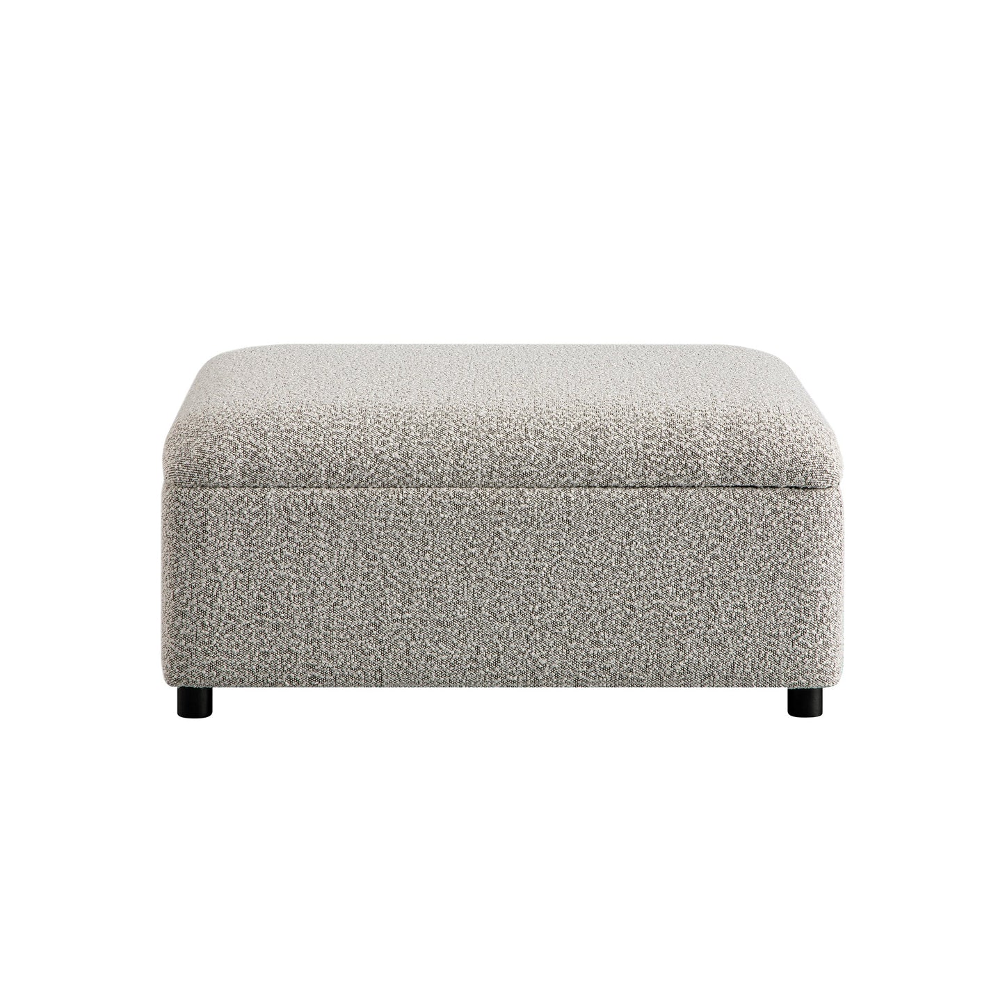 Lit simple pliant Magda dans un pouf, boucle gris brume