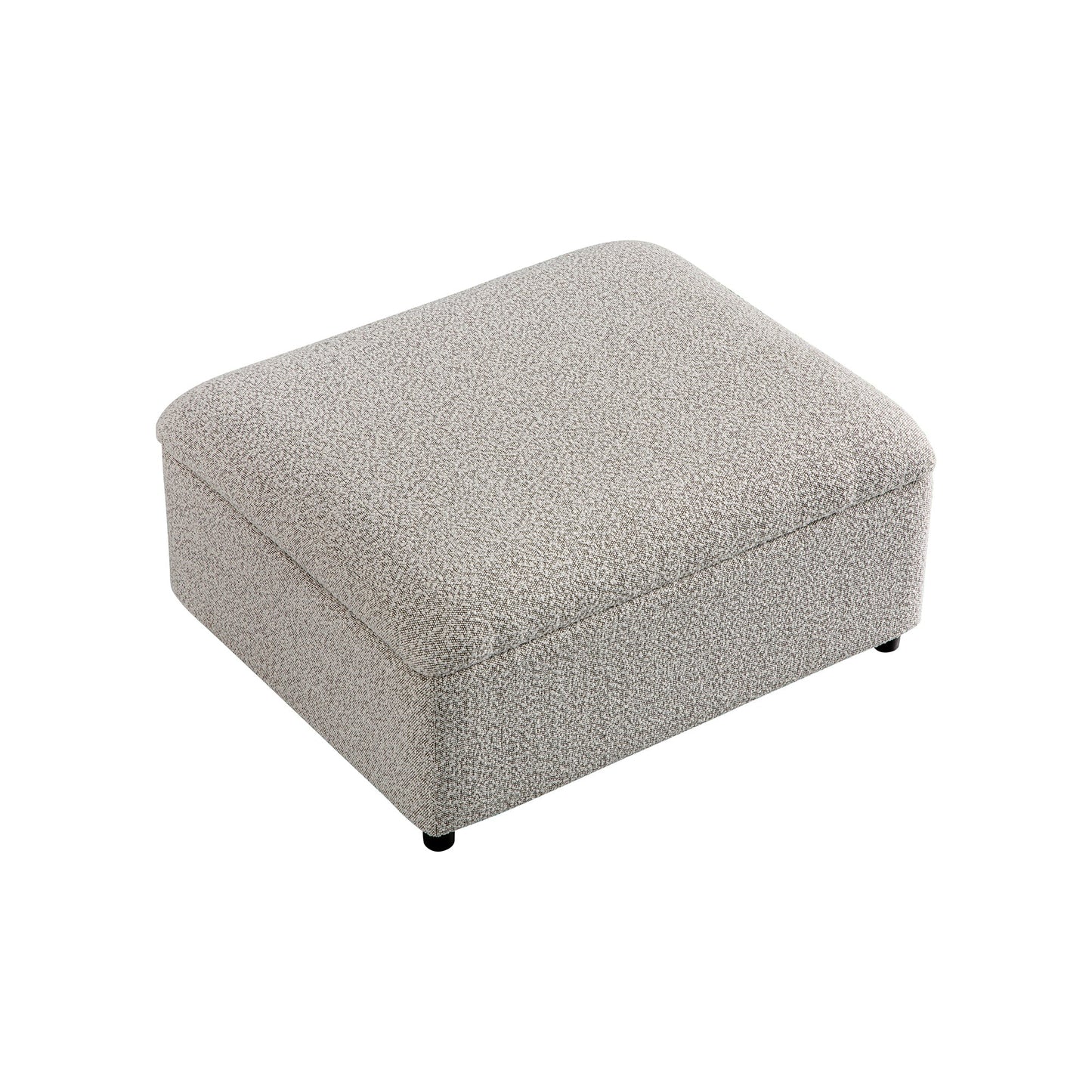 Lit simple pliant Magda dans un pouf, boucle gris brume