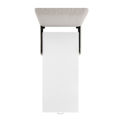 Lit simple pliant Magda dans un pouf, boucle gris brume