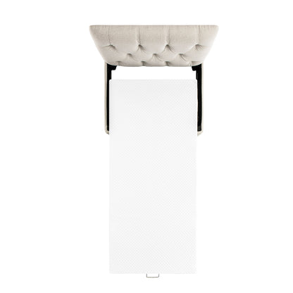 Lit simple rabattable Portland à boutons, en tissu tissé beige