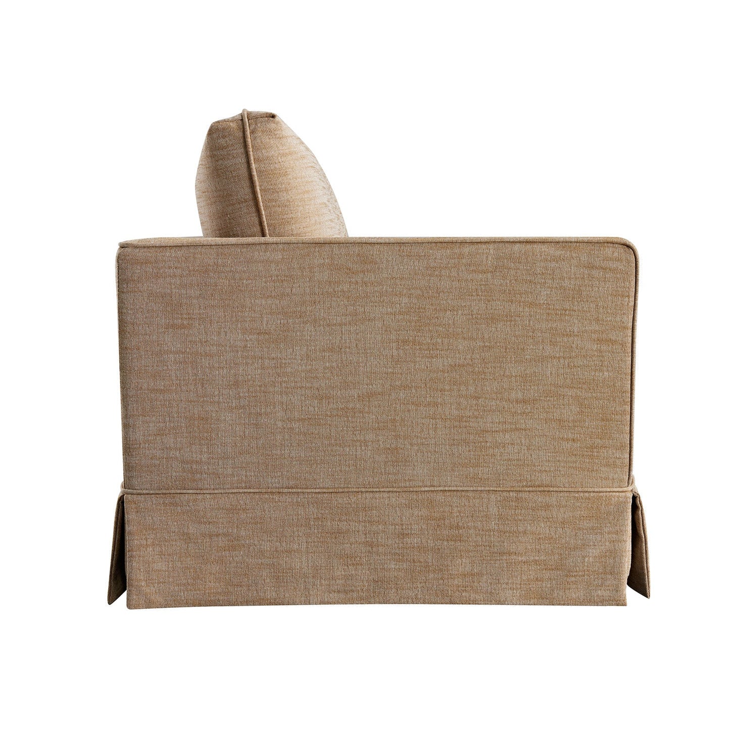 Fauteuil à jupe Fitz, mélange de lin abricot