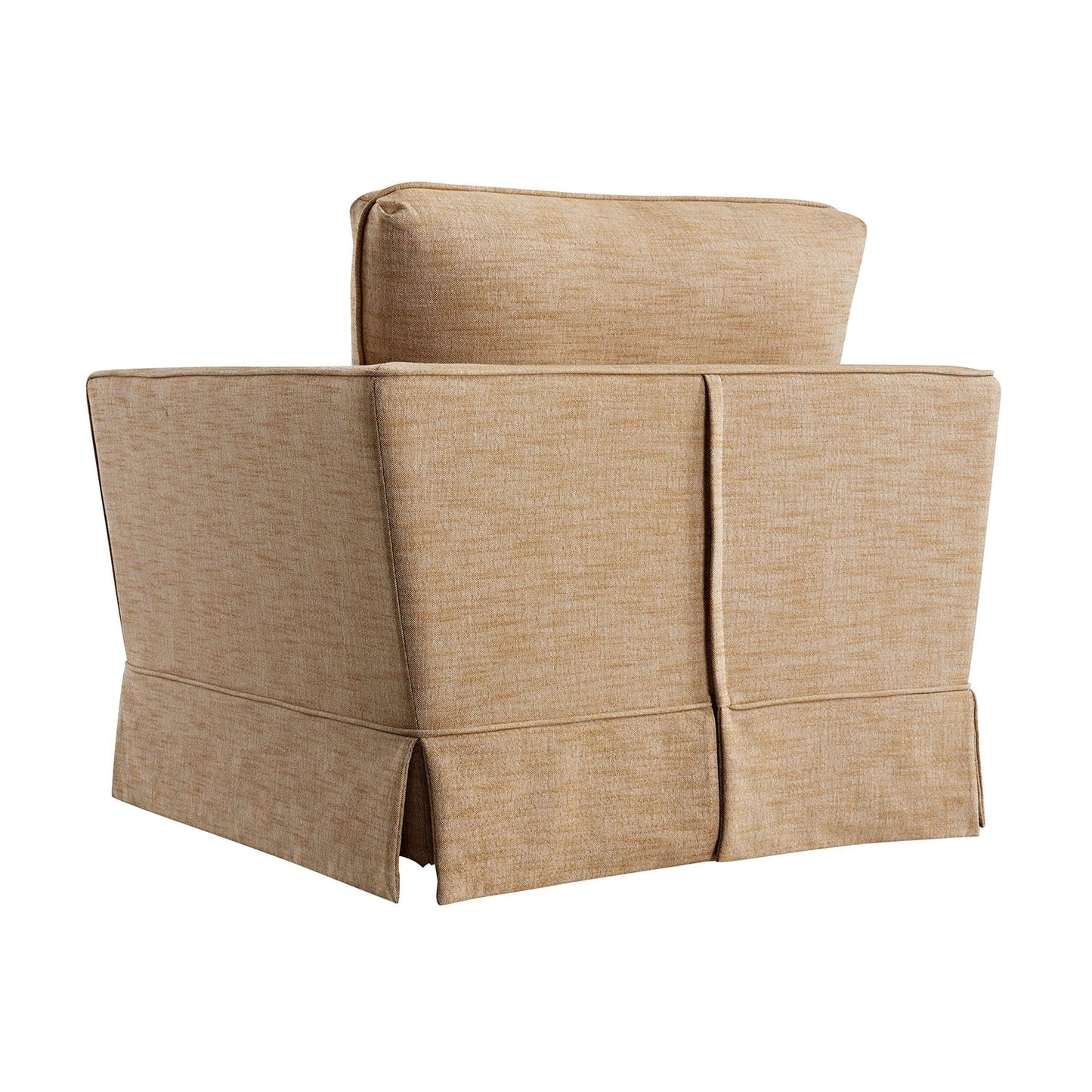 Fauteuil à jupe Fitz, mélange de lin abricot