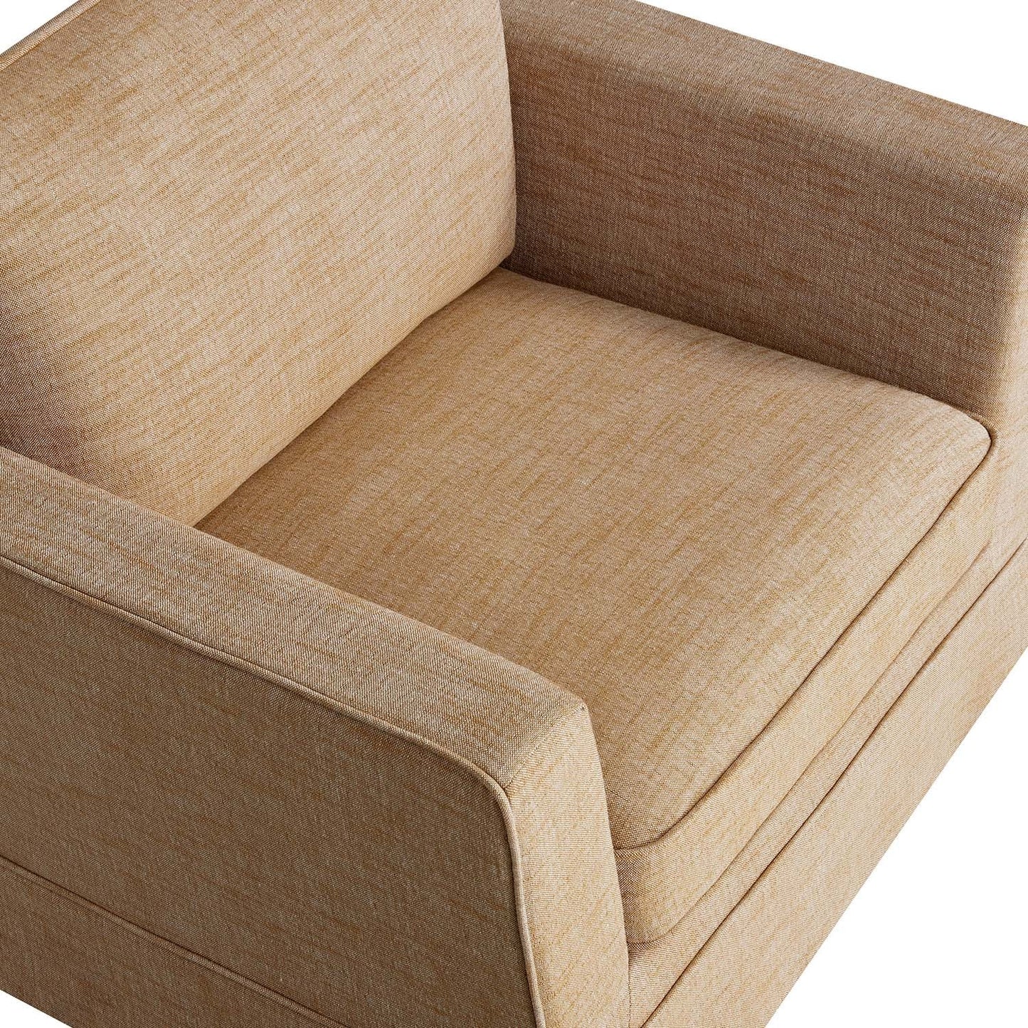 Fauteuil à jupe Fitz, mélange de lin abricot