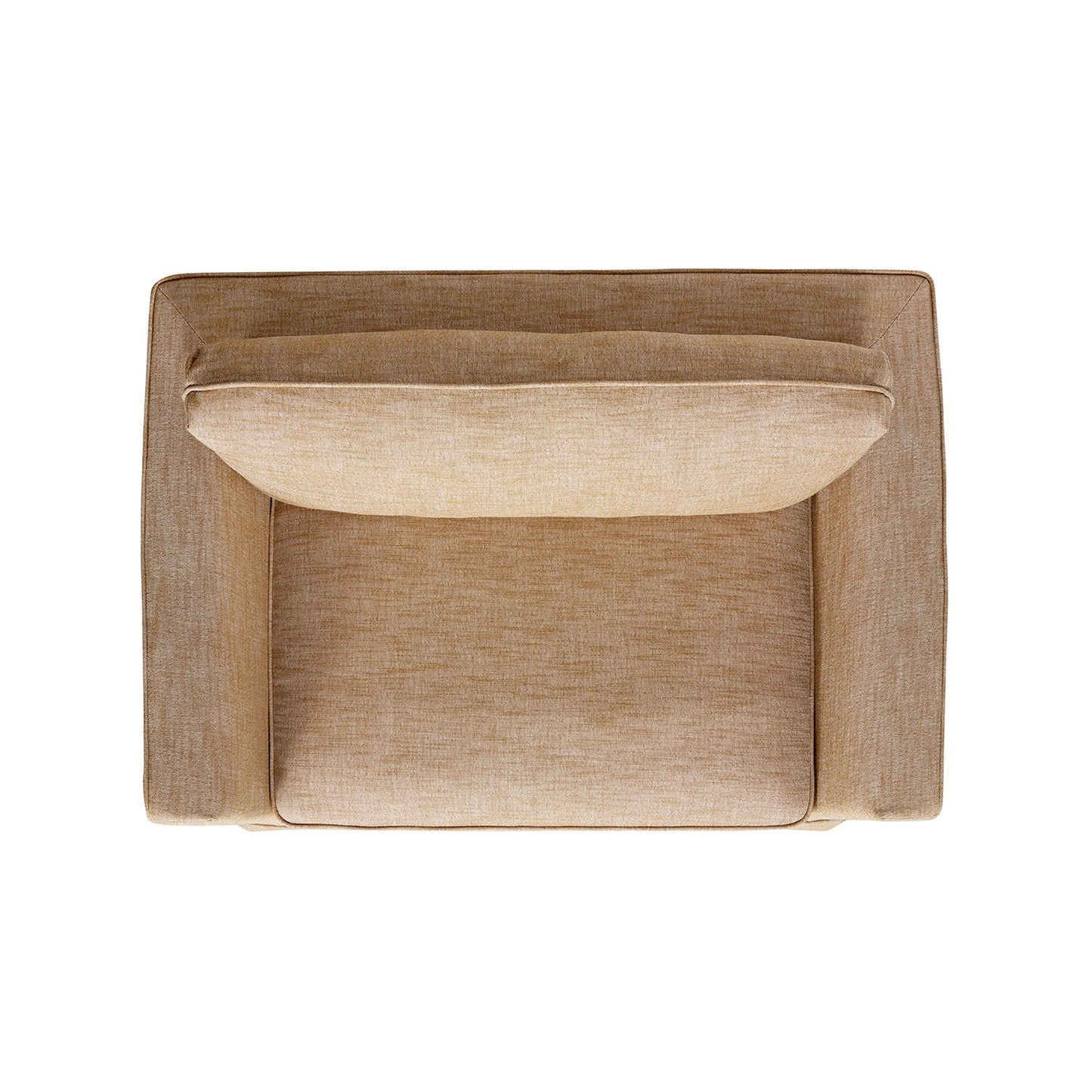 Causeuse à jupe Fitz, mélange de lin abricot