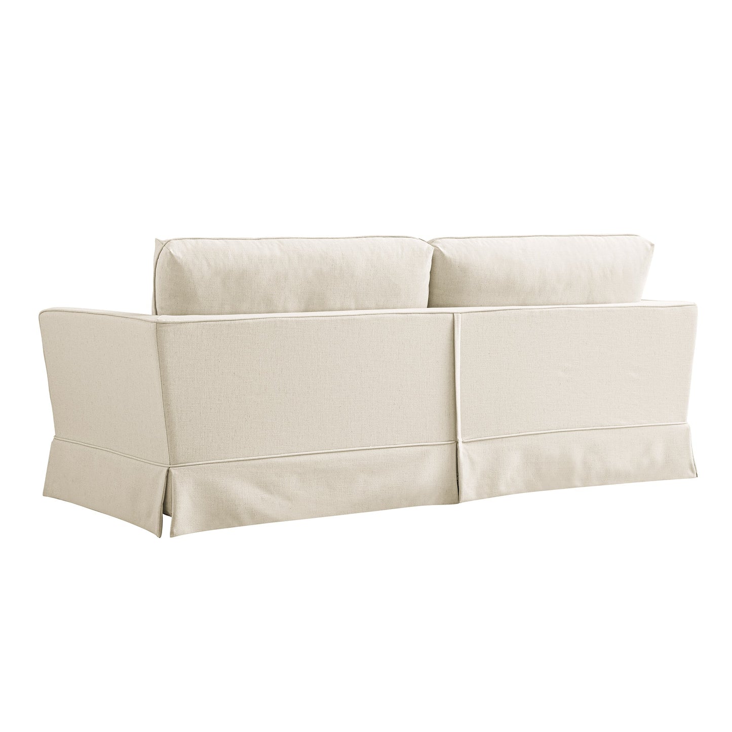 Grand canapé 3 places Fitz avec jupe, mélange de lin couleur avoine