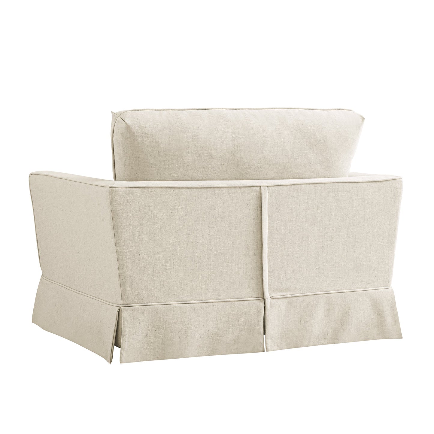 Causeuse Fitz avec jupe, mélange de lin couleur avoine