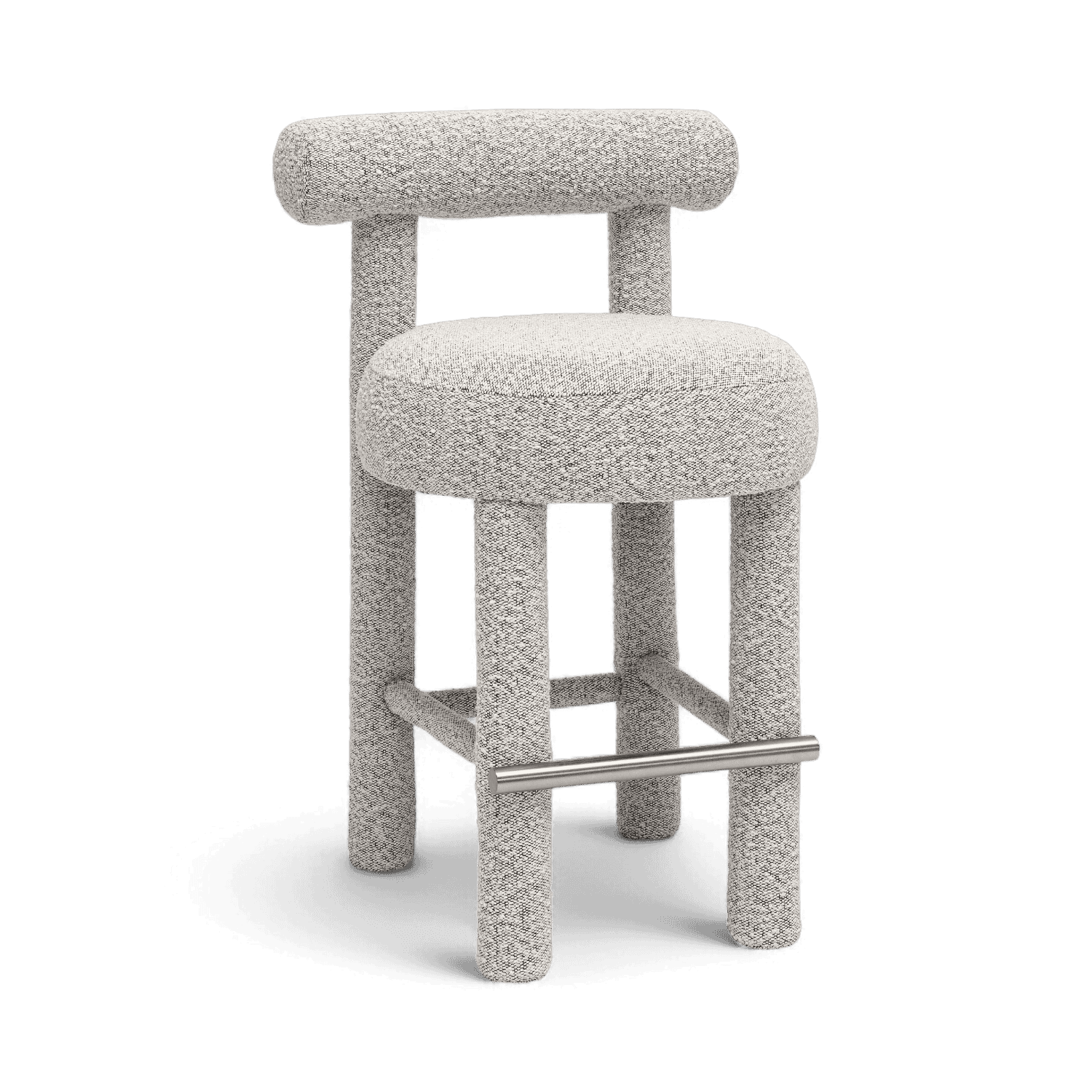 Tabouret de comptoir Arch Boucle noir et blanc
