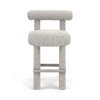 Tabouret de comptoir Arch Boucle noir et blanc
