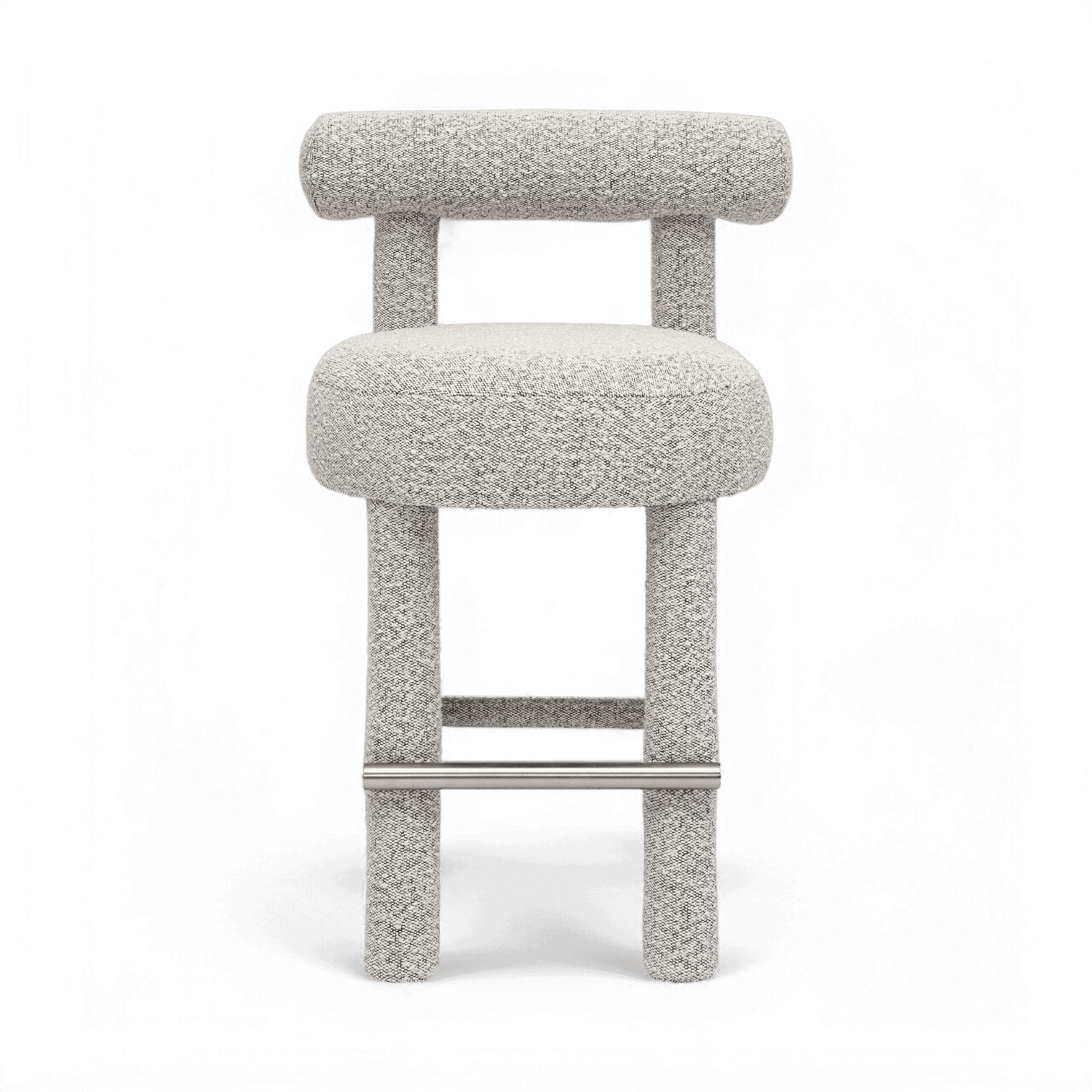Tabouret de comptoir Arch Boucle noir et blanc