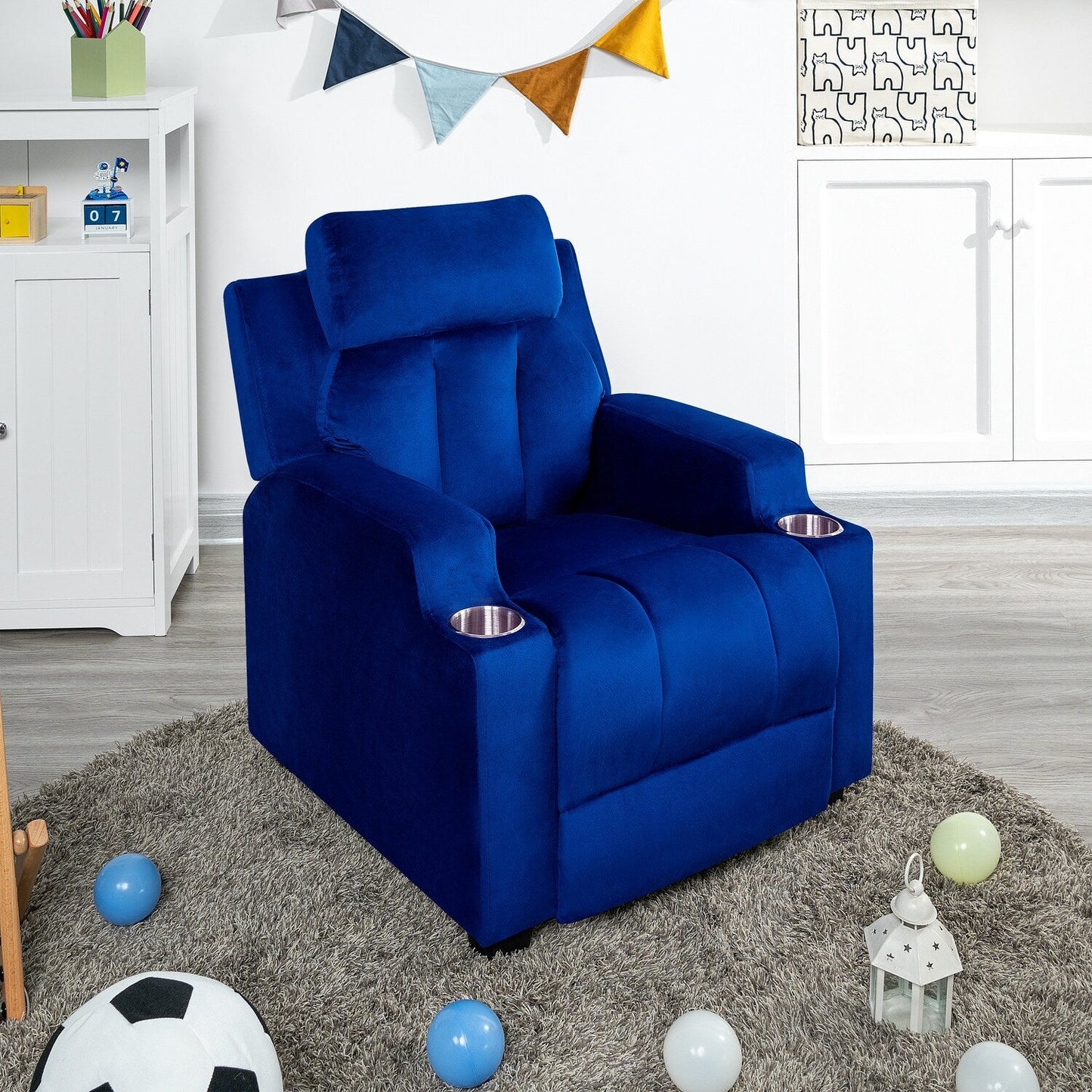 Fauteuil magique pour super-héros et princesses, fauteuil inclinable super deluxe pour enfants avec repose-pieds, appui-tête et 2 porte-gobelets