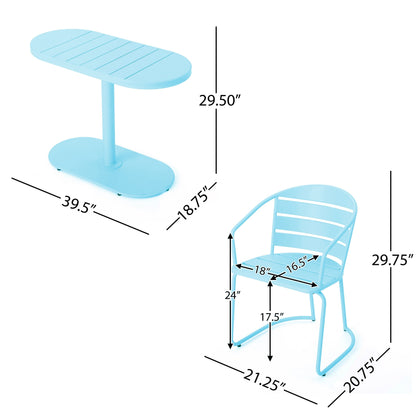Ensemble bistro d'extérieur 3 pièces Santa Monica par Christopher Knight Home