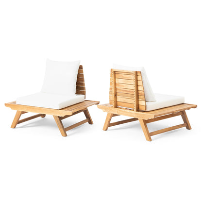 Chaises d'extérieur Sedona en bois d'acacia (lot de 2) par Christopher Knight Home