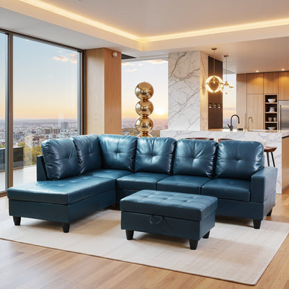 Ensemble de canapés 3 pièces en similicuir PU pour salon