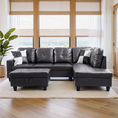 Ensemble de canapés 3 pièces en similicuir PU pour salon