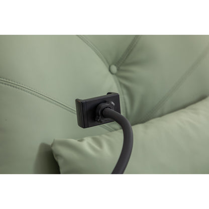 Fauteuil inclinable électrique pivotant avec haut-parleurs Bluetooth, support pour téléphone, ports de chargement USB et Type-C, rangement dissimulé dans l'accoudoir