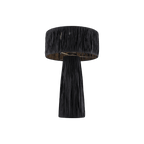 Lampe de table Auric en raphia noir