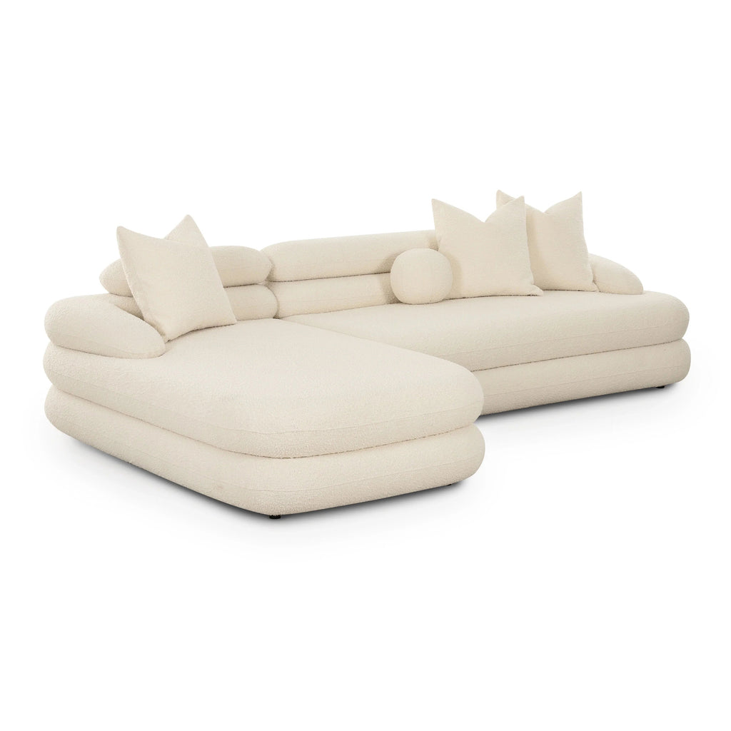 Canapé d'angle modulaire LAF Niko Cream Boucle
