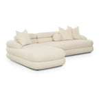 Canapé d'angle modulaire LAF Niko Cream Boucle
