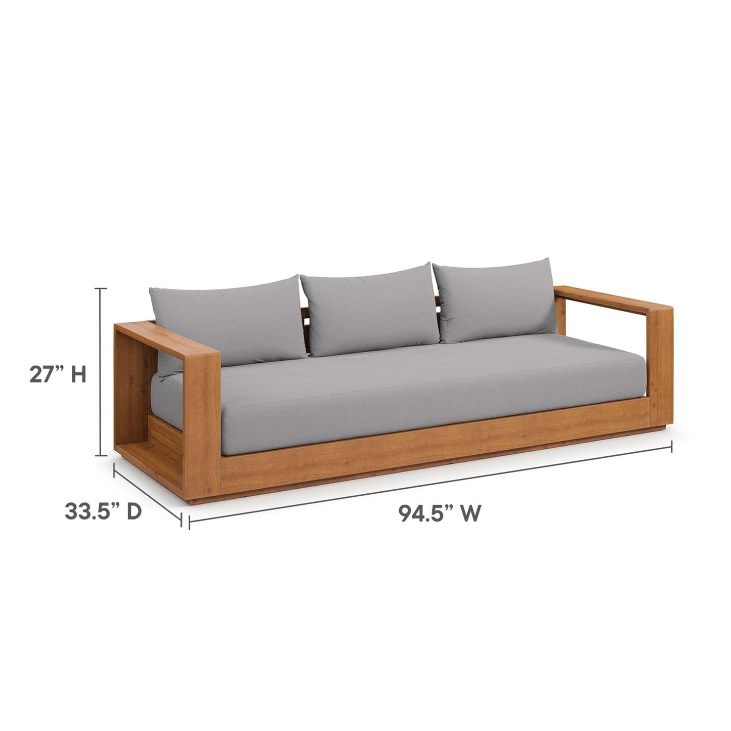 Ensemble de mobilier de jardin 5 pièces en bois d'acacia Tahoe