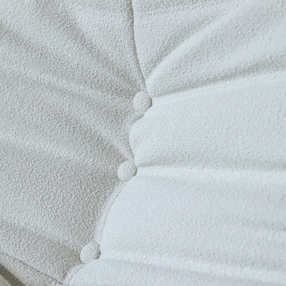 Ensembles de canapés poufs en velours Teddy