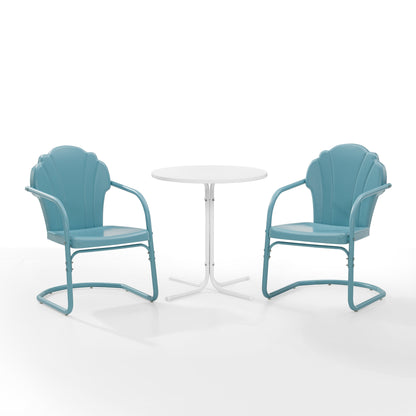 Ensemble bistro d'extérieur Crosley Tulip 3 pièces - 98 cm (L) x 29 cm (P) x 32,88 cm (H)