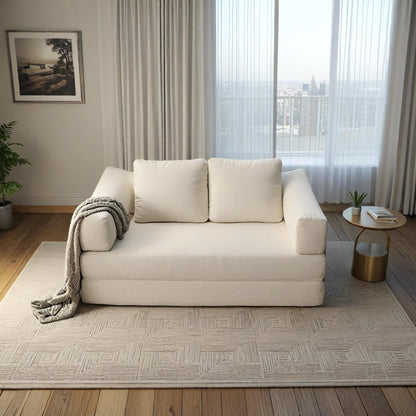 Canapé-lit convertible rembourré 70,87, fauteuil convertible, canapé de sol confortable pour salon, chambre, tissu chenille