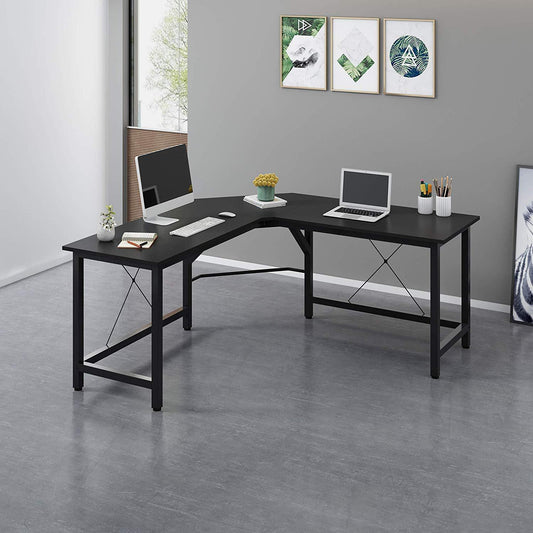 Bureau d'angle Munich en L noir