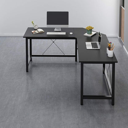 Bureau d'angle Munich en L noir