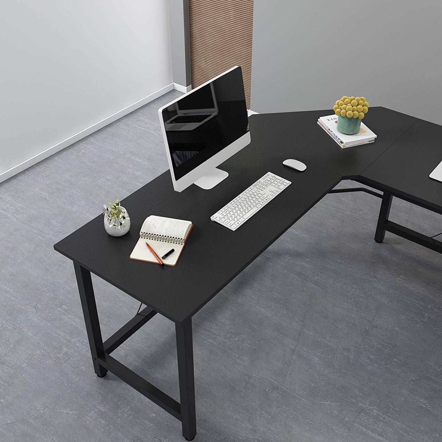 Bureau d'angle Munich en L noir