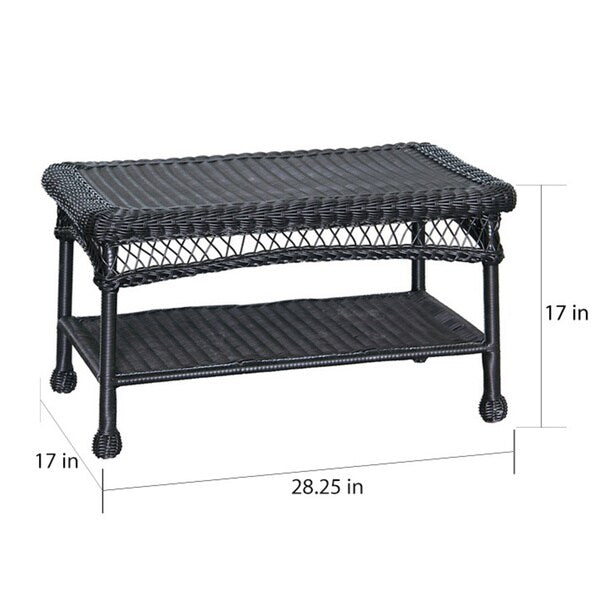 Ensemble de conversation 4 pièces en osier pour patio