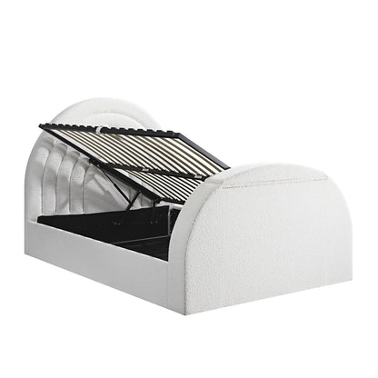 Lit TV ottoman Archer White Boucle